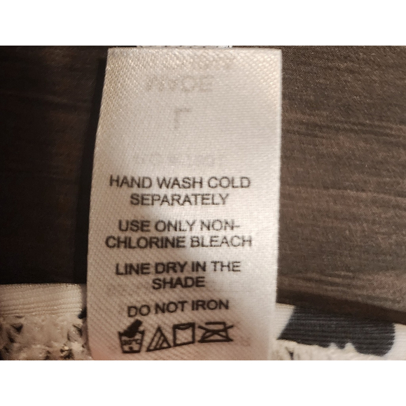 Tahari 2 piece Set Swimsuit Bathing Suit Dress - LARGE - Navy Blue White - Picture 15 of 16